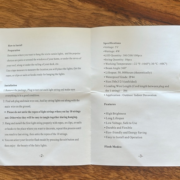 Curtain fairy lights 2 pack - Picture 7 of 7